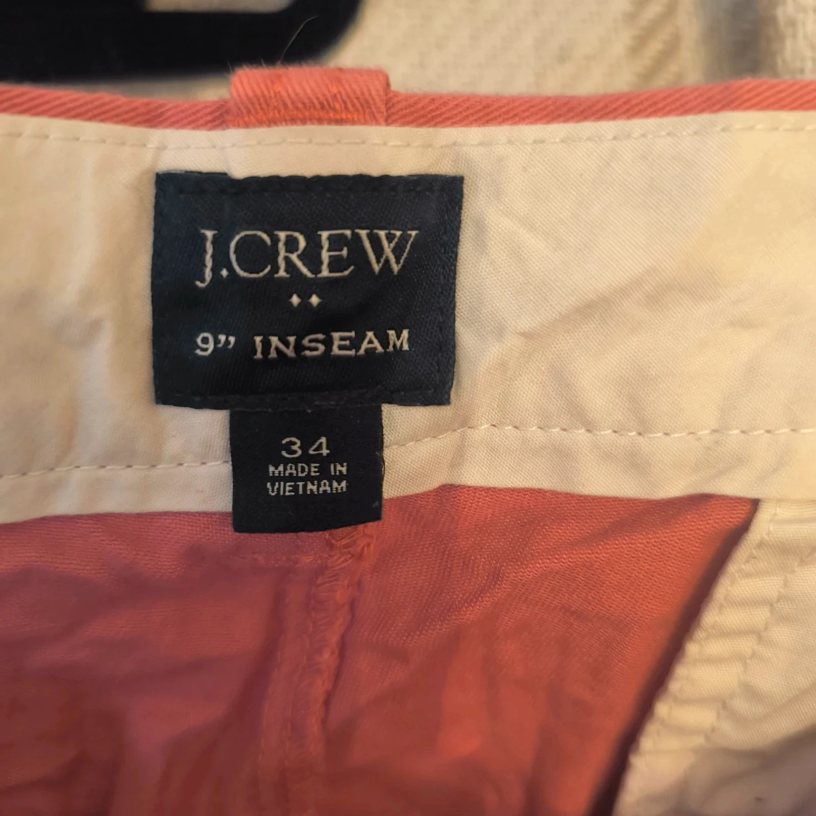Pantalón corto para hombre J.Crew 9" de entrepierna color coral - Talla 34 – photo 3